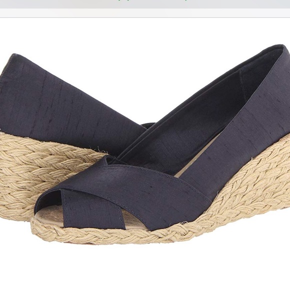 Ralph Lauren Shoes - ☕️Ralph Lauren Cecelia Dark Navy Wedge Sandal Sho